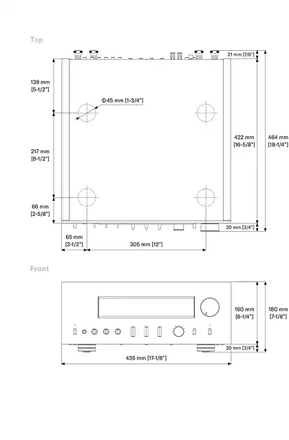 yamaha雅马哈A-S3200 Dimension Drawing